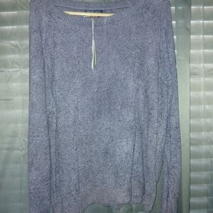 Barefoot Dreams Heathered Gray Crew Neck Sweater 1X NWT